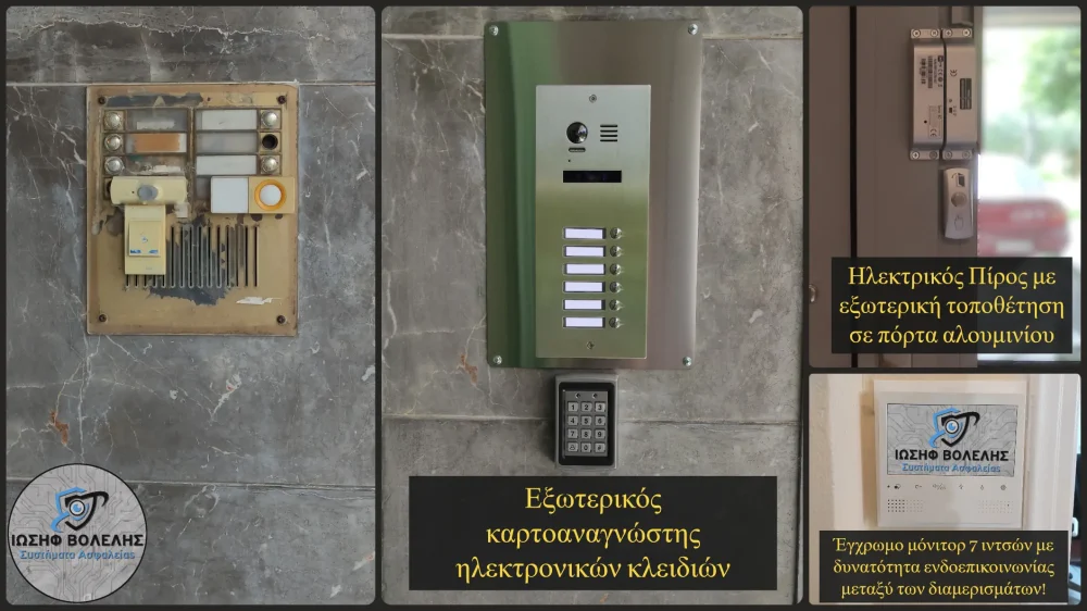 Εγκατασταση θυροτηλεφωνων με εξωτερικο καρτοαναγνωστη στη Νεα Σμυρνη