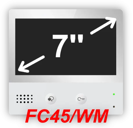 FC45/WM έγχρωμη οθόνη θυροτηλεόρασης 7 ιντσών.