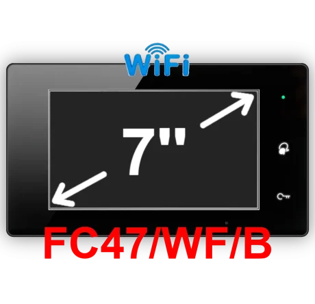 FC47/WF/Β έγχρωμη οθόνη θυροτηλεόρασης 7″, WiFi, με μνήμη.