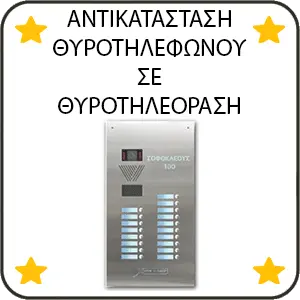 θυροτηλεφωνο με καμερα Θυροτηλεοραση αντικατασταση εγκατασταση